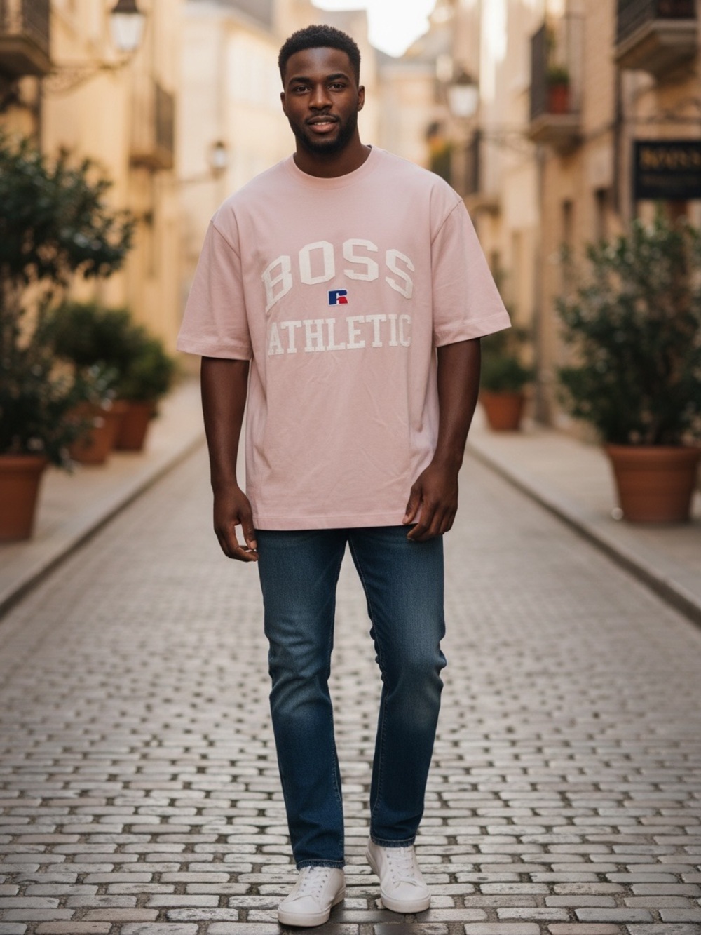 Men’s Hugo Boss light pink T-shirt